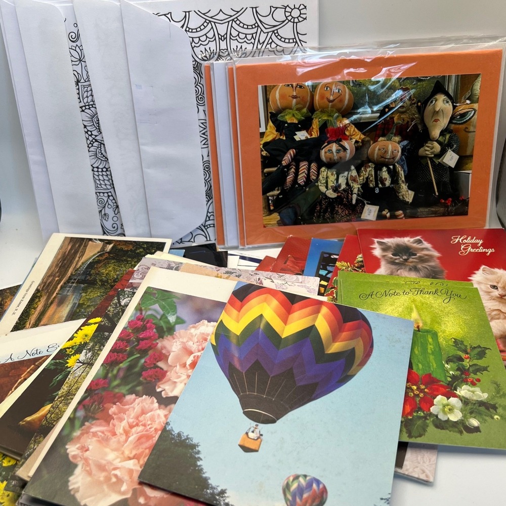 Vintage Greeting and Post Card Lot Unused 1 lb Blank Holiday Get Well Birthday
